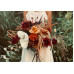 Burgundy white orange flowers Bridal bouquet | Wedding bouquet | Cascading Bouquet 